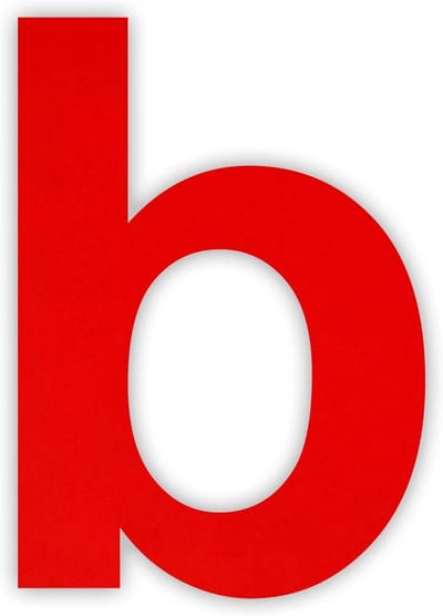 INDIGOS UG - House number made of aluminium composite plate, letter D, 30 cm, red, individual assembly, weatherproof, as a house number for your home, as a gift, friends, family, moving