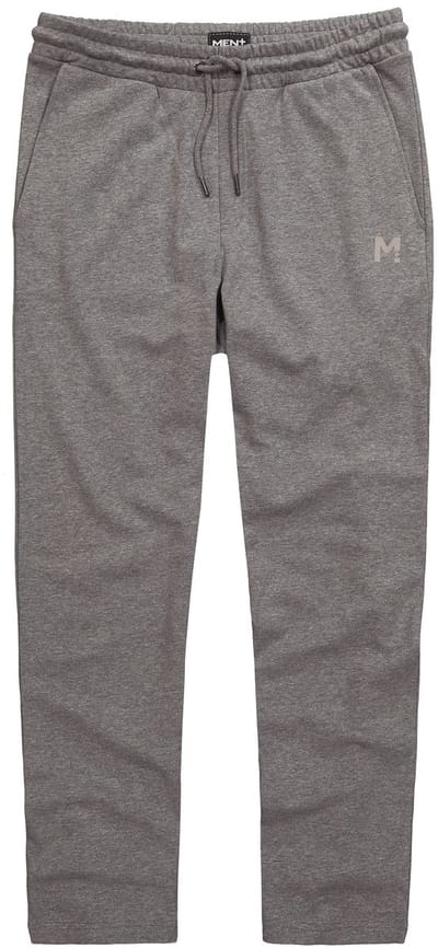 Men Plus - Heren - Trainingsbroek Basic Fit elastische tailleband - Grijs melange - Maat 4XL