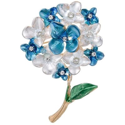 Mode Paars Rood Blauw Lila Bloemen Broches Voor Vrouwen Bruiloften Feest Broche Spelden Cadeaus blauw