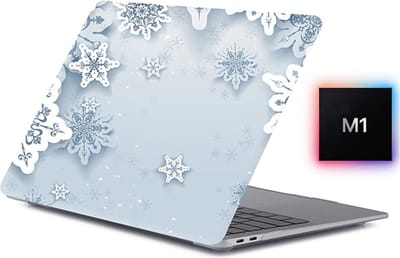 Laptophoes - Geschikt voor MacBook Pro M1 Hoes Case - 13 inch - A2338 (2020) - Sneeuwvlok