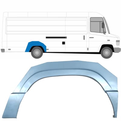 Reparatiepaneel achterspatbord voor Mercedes Vario 1996- / Rechts