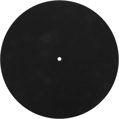 Draaitafelmat Vilt - Platen Beschermer - Vinyl Luisteren - Antistatisch Effect - 18.6 cm Doorsnee - Zwart