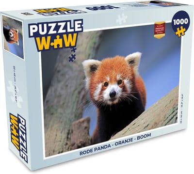 Puzzel Rode Panda - Oranje - Boom - Legpuzzel - Puzzel 1000 stukjes volwassenen