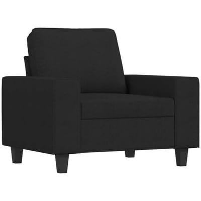 vidaXL - 3-delige - Loungeset - stof - zwart