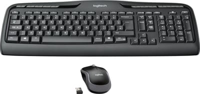 Keyboard and Wireless Mouse Logitech 920-003978 Spanish Qwerty Black