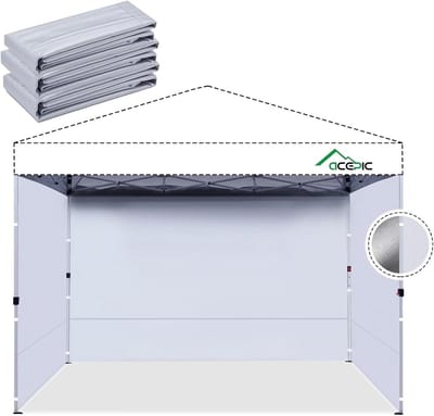 Set van 3 Zijwanden voor 3x3m (10x10 FT) Pop-Up Pagodetent - 100% Waterdicht en UV-Beschermend