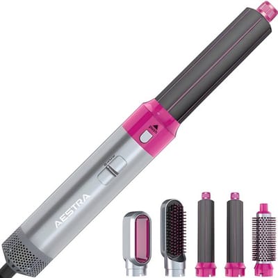 5 in 1 Hairwrap - Aestra - 60.000RPM - Föhn - Krultang - Föhnborstel - Krulborstel - Airstyler - 1000W - Platinum