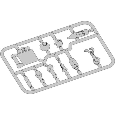 MOC 1 PCS 98393 Kit de Construction de Combinaison Médicale Simulation d'Hôpital Accessoires Portables d'Infirmier Médecin Briques Jouet à Particules Cadeau pour Enfants