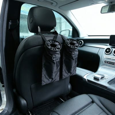 2 stuks Portable Auto prullenbak, Vuilniszak Dust rugleuning Storage Rubbish Bin Box Case Diversen houder Organizer Pocket Bags Prullenbak -Car Vuilnisbak 3L