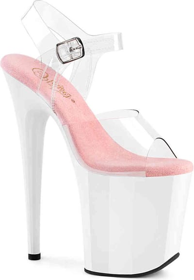Pleaser - FLAMINGO-808 Sandaal met enkelband, Paaldans schoenen - US 5 - 35 Shoes - Roze