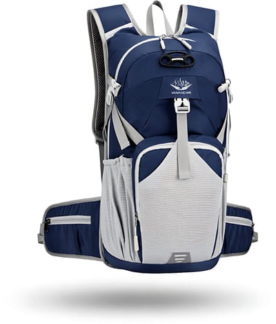 CarryQuest® - 20-35L Outdoor Camping Rugzak - Waterbestendige Nylon Daypack met Rugventilatie, Reflecterende Strip, Mesh Rugpaneel & Meerdere Vakken - 51x24x11 cm - Marineblauw