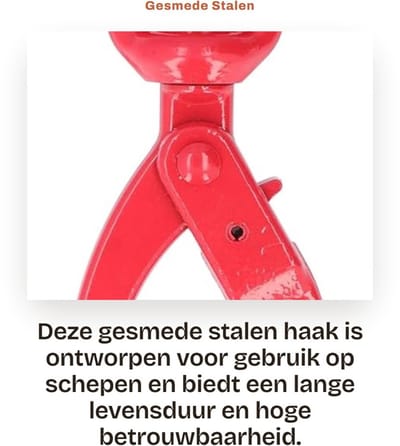 Dailygoods- Auto Haken Hoog Gesmeed Staal - Corrosiebestendig - Roterende Haak - Beveiligingsblok - Hefapparatuur - Lange Houdbaarheid - Kraanhaak