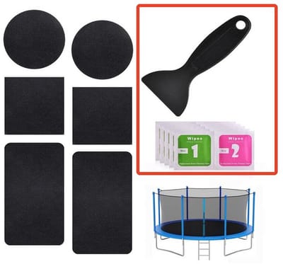 7stuks - trampoline accessoires - trampoline rand - reparatieset - reparatieset zwembad - reparatieset autoband - reparatieset luchtbed - reparatieset rubberboot - zelfklevende patches - trampoline accessoires -schraper