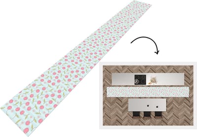 Keukenloper - Keukenmat - Patronen - Kersen - Sakura - 400x50 cm - Keuken vloerkleed