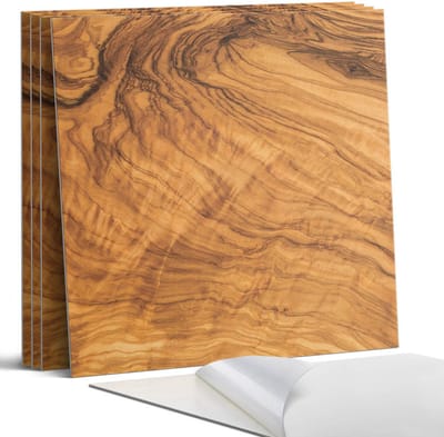 Coloray Wandpanelen Zelfklevend - Natuurlijk houtpatroon Zelfklevende Wandpanelen - 50 cm x 50 cm - Bruin Wandpaneel PVC - 4 stuks - Texturen Wandpanelen Zelfklevend - Wandbord Keuken - Wandpaneel Badkamer