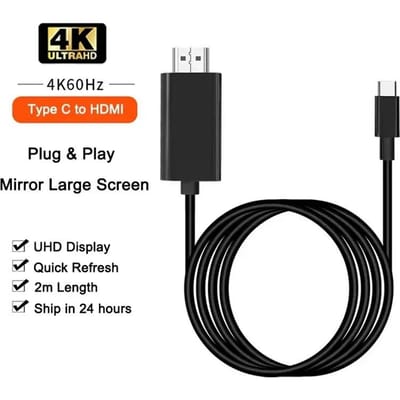 USB C Type C naar HDMI Kabel Adapter 4K 60Hz Hoge Snelheid Ethernet HDMI-compatibele Kabel voor Projector HDTV Tablet Smart TV Stick 60hz