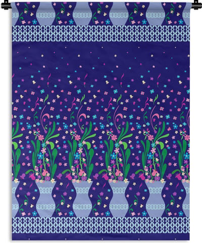 Wandkleed - Wanddoek - Bloemen - Patronen - Lente - 90x120 cm - Wandtapijt