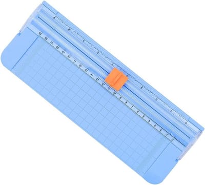 Compacte A4 Papier Snijder en Trimmer, Draagbaar Gereedschap voor Scrapbooking met Veiligheidsbescherming en Zijliniaal voor Papier, Foto's en Labels