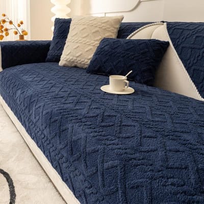 Sofa stoelhoezen effen kleur pluche jacquard housse canape bungelen bankbeschermer woondecoratie fleece bankhoes voor de winter warm 45x45cm pillowcase