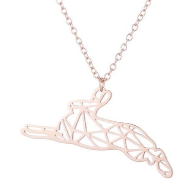 24/7 Jewelry Collection Origami Konijn Ketting - Rosé Goudkleurig