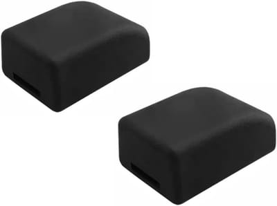2 stuks siliconen beschermhoesjes voor autoveiligheidsgordelgesp, anti-kras, afwasbaar (zwart)