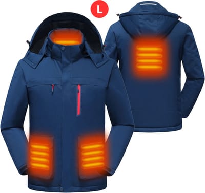 Bovista Jas Met Verwarming - Thermo Jas - Verwarmde Jas - Heating Jacket - Elektrische Kleding - Warm - Heren - Maat L - Marineblauw