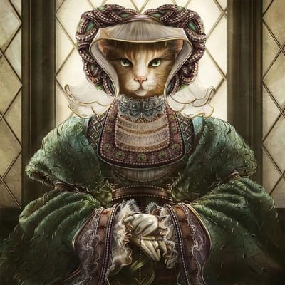 5D DIY Diamond schilderij kat Cosplay koningin borduurwerk kruissteek 30x30CM gray