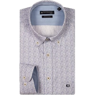 Giordano Overhemd Ivy Button Down Twill Mini Flowers Navy / male