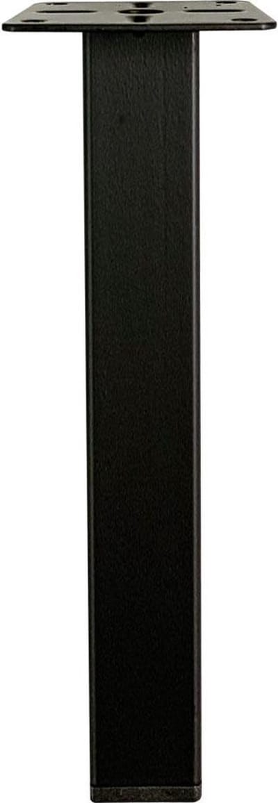 Stalen meubelpoot zwart vierkant 2,5 bij 2,5 cm en hoogte 20 cm (2,5 x 2,5 cm) - Set van 4 stuks