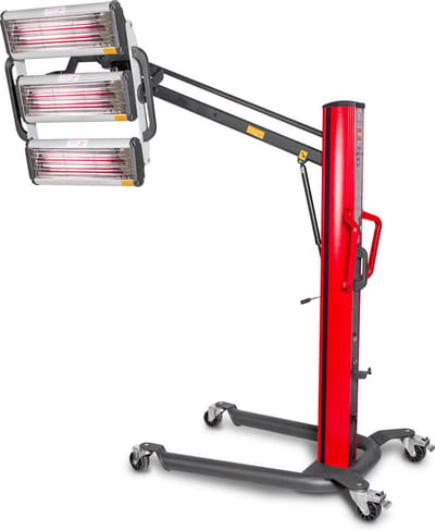 Mobiele infrarood lakdroger 3300W 3 stralers MW Tools LD3P