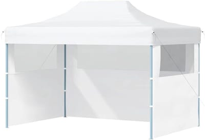 Feesttent met Zijwanden - Paviljoen Tent - Buitenfeesten Organiseren - Inklapbaar en UV-bestendig - 3x4 meter - Wit