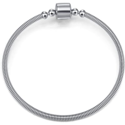 Modulaire Pandora-stijl Armband Voor Pandora Staal 18 Cm white