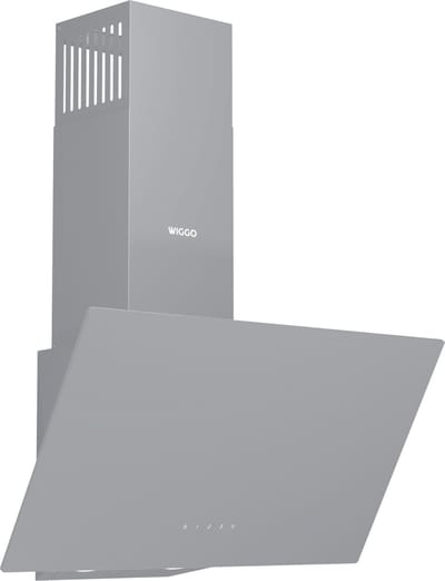 Wiggo WE-A641G(G) – Schuine Afzuigkap – 60 cm – Glasdesign – Energieklasse A – ECO+ Touch Control – Grijs Glas – 5 Jaar Garantie
