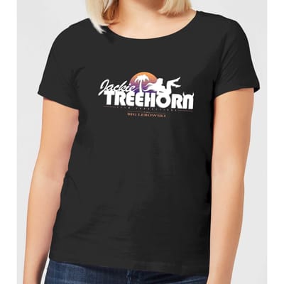 The Big Lebowski Treehorn Logo Dames T-shirt - Zwart - 3XL