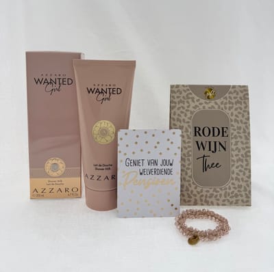 Pensioen •Cadeaupakket Dames• Rode Wijn Thee Azzaro - Cadeau voor Vrouwen - Perfect Gifts
