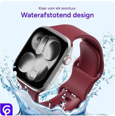SBG Siliconen Bandje Geschikt voor Apple Watch SE | 44MM | Sport Horlogeband Bordeaux