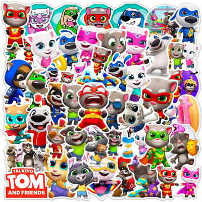 10 30 50 stuks Cartoon Praten Kat Graffiti Stickers Anime Waterbeker Koffer Helm Schrijfwaren Waterdichte Telefoon Decal Stickers blue