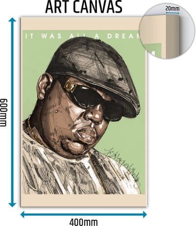 Biggie 02 canvas schilderij 40x60 cm
