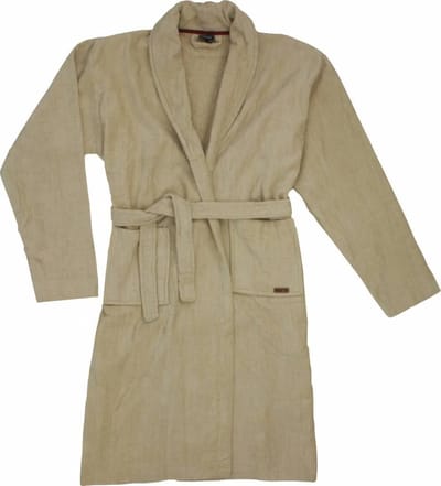 Blue Docks jongens Badjas - 100% Katoen - Badstof - Beige - Maten: 128