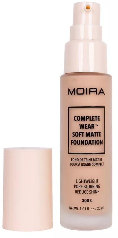 Moira Beauty - Complete Wear Soft Matte Foundation - 300C - Light Medium - VEGAN - Korean Beauty - Fountation - 30 ml