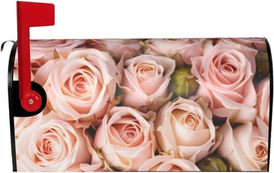 Brievenbushoezen - Decoratieve Wraps - Tuin Decoratie - Magnetische Bevestiging - 53 x 45 cm - Roze