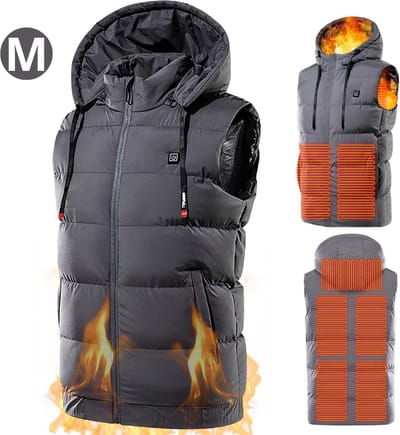 Bovista Verwarmde Bodywarmer - Heated Vest - Elektrische Bodywarmer - Extra Warm - Water Afstotend - Oplaadbaar - Unisex - Maat M - Grijs