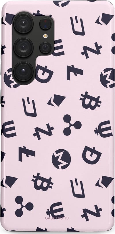 Casetastic Hoesje Geschikt voor Samsung S25 Ultra - Stijlvolle Beschermende Duo-layer Case - Crypto flow