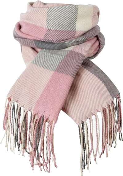 Miss Lulu Sjaal Dames - Omslagdoek Dames - 200x60cm - Roze