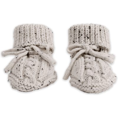 Lodger - Baby Slofjes Gebreid - Bruin - 0-6 Maanden - Katoen - Newborn Slofjes & Babysokjes