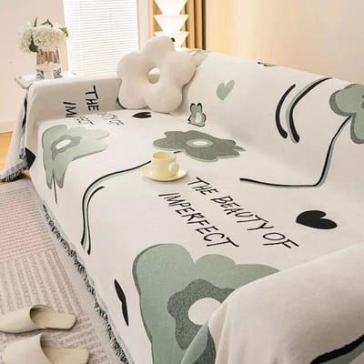 Sofa Handdoek Eén Stuk Volledige Cover Stof Hoge Kwaliteit Chenille Plattelandsstijl Cover Rugleuning Handdoek Deksel Beide Kanten Beschikbaar 180x130cm1pcs