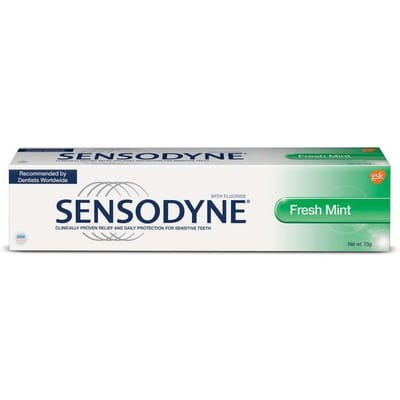 Tandpasta Sensodyne Fresh Menthol (70 gr), Sensodyne Tandpasta Verse Munt, Glaxo Smith Kline 4.8375 white