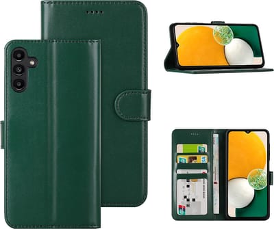 Bookcase Geschikt voor: Samsung Galaxy A13 5G / A04s Groen - Portemonnee hoesje - ZT Accessoires