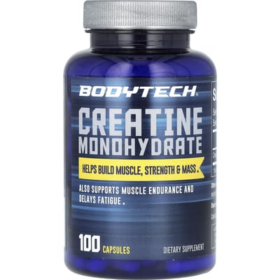 BodyTech, Monohydrate de Créatine, 750 mg, 100 Capsules
