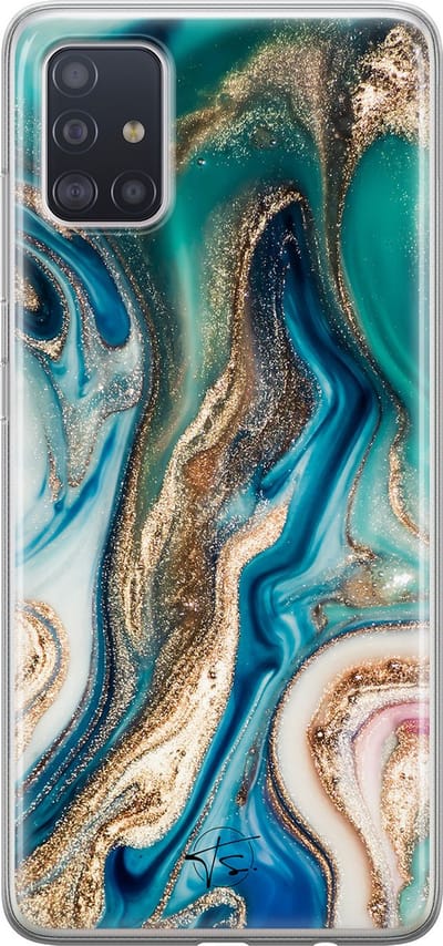 Hoesje geschikt voor Samsung Galaxy A51 - Magic marble - Soft Case - TPU - Marmer - Multi - Mooie Telefoonhoesjes